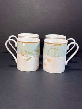 Studio Nova Fine China Autumn Florals Set Of 4 Coffee Mugs Vintage 06